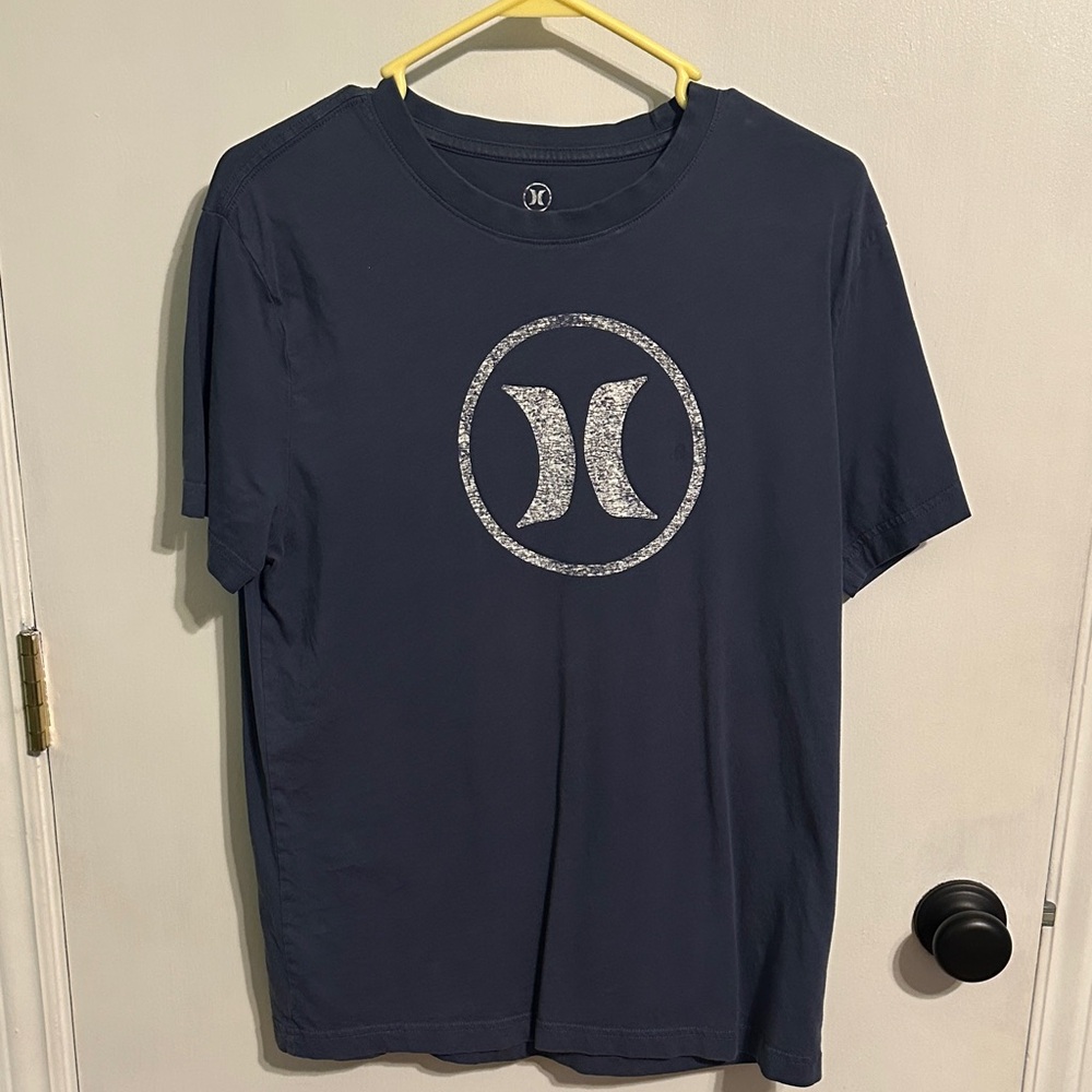 Hurley Men's Dark Blue Logo Tee